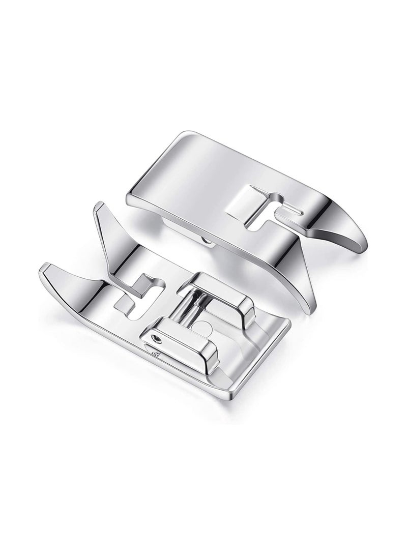 SYOSI Sewing Machine Presser Foot Straight Stitch Foot Universal General Purpose Zig Zag Foot for Most Sewing Machines Domestic Low Shank Sewing Machines 2 Pieces - Image 1