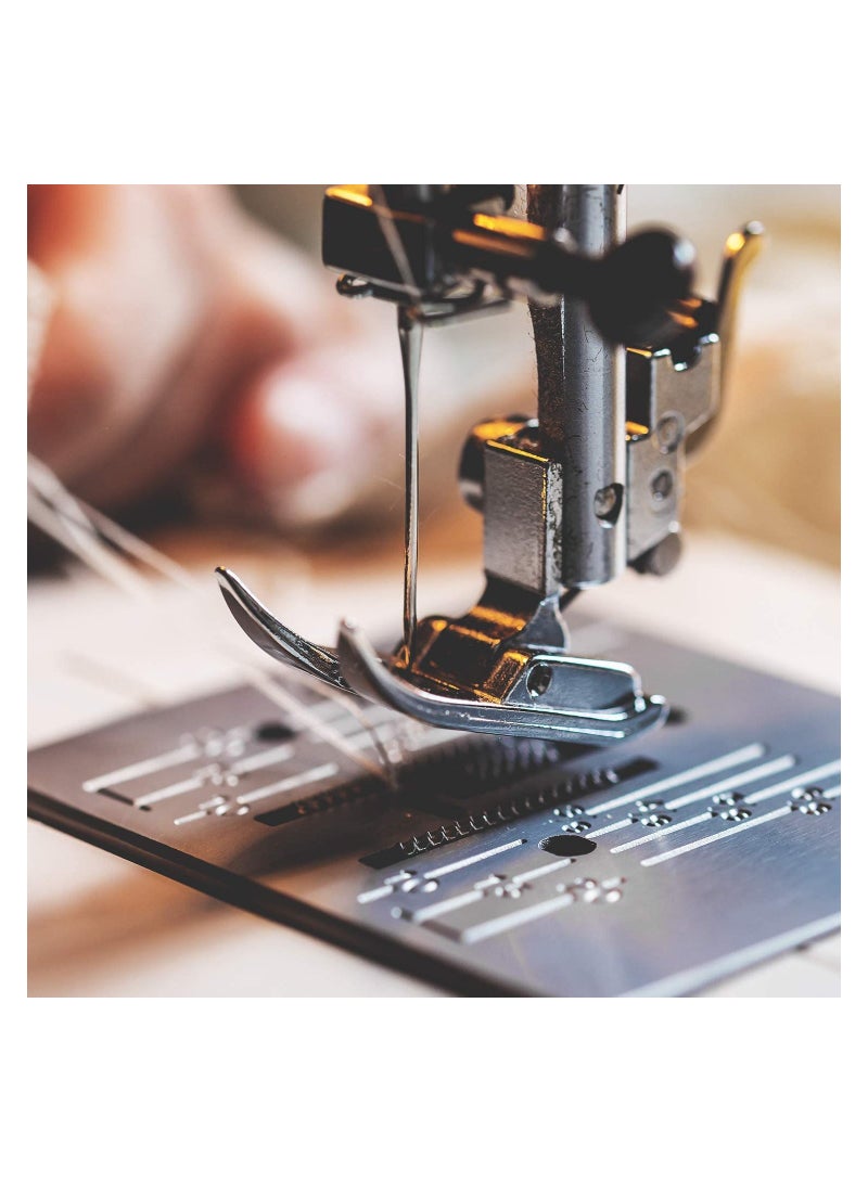 SYOSI Sewing Machine Presser Foot Straight Stitch Foot Universal General Purpose Zig Zag Foot for Most Sewing Machines Domestic Low Shank Sewing Machines 2 Pieces - Image 5