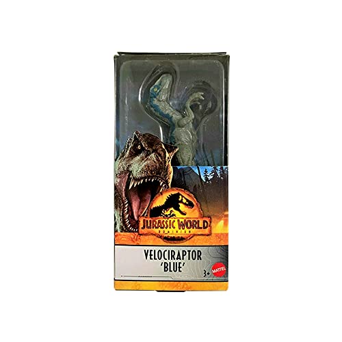 JURASSIC WORLD Mattel Velociraptor Blue 6" Dinosaur Figure - Image 4
