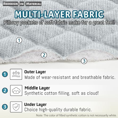Roytub Stretch Couch Arm Covers, Breathable Armrest Cover for Sofas and Chairs Armrest Cover Keep Home Clean, Scratch-Resistant Sofa Arm Covers Protect and Decorate Your Sofa(Medium, Light Gray, 2PCS) - Image 4