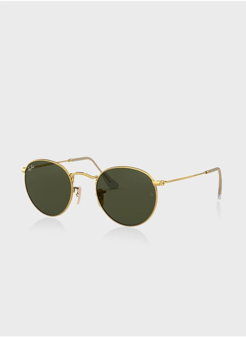 Ray-Ban 0Rb3447 Round Metal Sunglasses