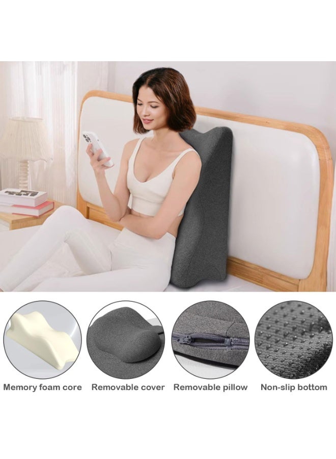 Ergonomic Wedge Pillow for sleep apnea Surgery Pillow ，Scientific Zoning Design for Effective Shoulder，Memory Foam Body Pillow for Elevation,Pregnancy,Reading,Back & Knee Support,Breathing ,Washable Cover  - Image 4
