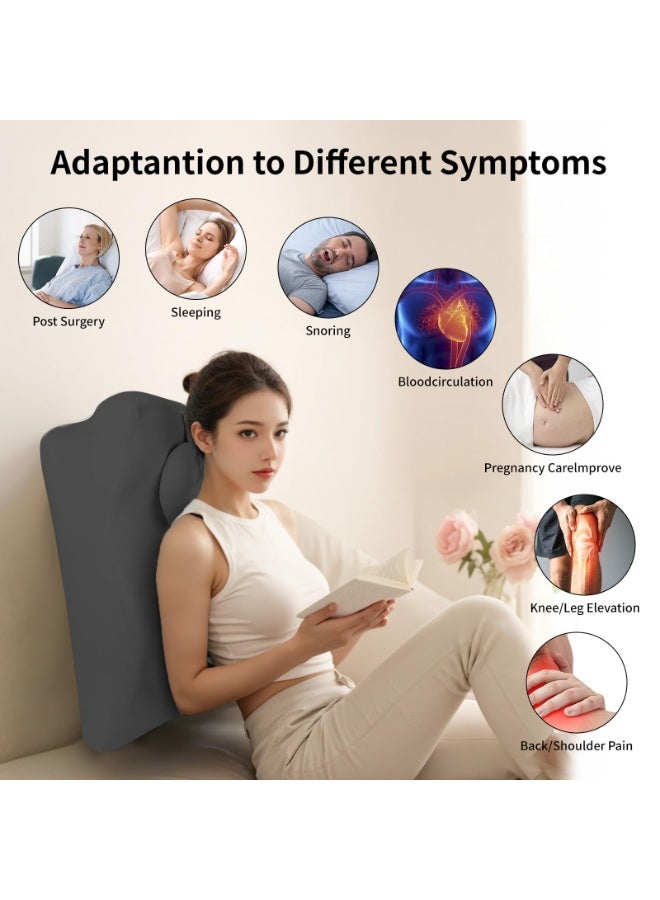 Ergonomic Wedge Pillow for sleep apnea Surgery Pillow ，Scientific Zoning Design for Effective Shoulder，Memory Foam Body Pillow for Elevation,Pregnancy,Reading,Back & Knee Support,Breathing ,Washable Cover  - Image 3