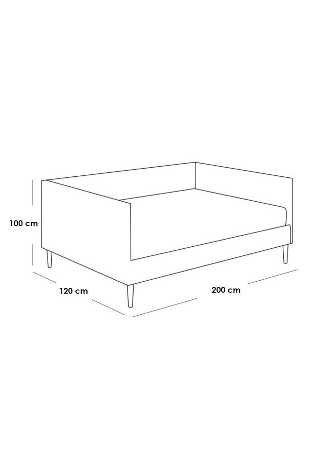 Al Home - 2 Seater Sofa Bed  Velvet 200×100×120 cm - Brown - Image 1