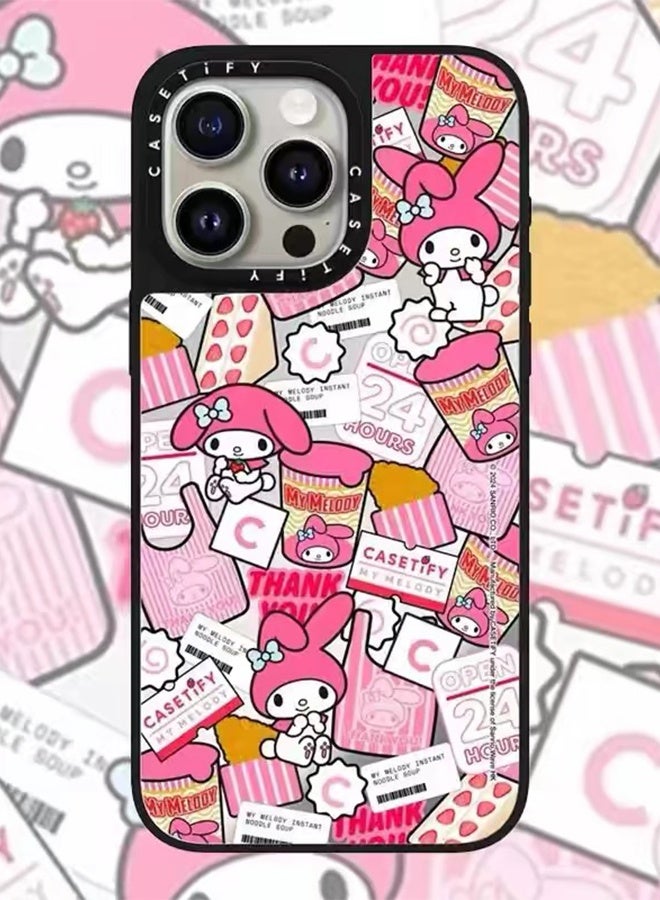 Casetify For iPhone 15 Pro Case -Pink Melody Kulomi Design Protective Case,Cartoon Anime iPhone Case - Image 3