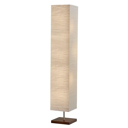 Adesso Three Light Floor Lamp – Natural Wood Base & Adjustable Brightness – Perfect Lighting for Bedroom, Living Room and Corner Decor, Beige - Image 1