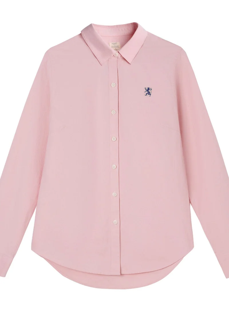 GIORDANO  Women’s Slim Oxford Shirt with Embroidery for Women | Best Price UAE