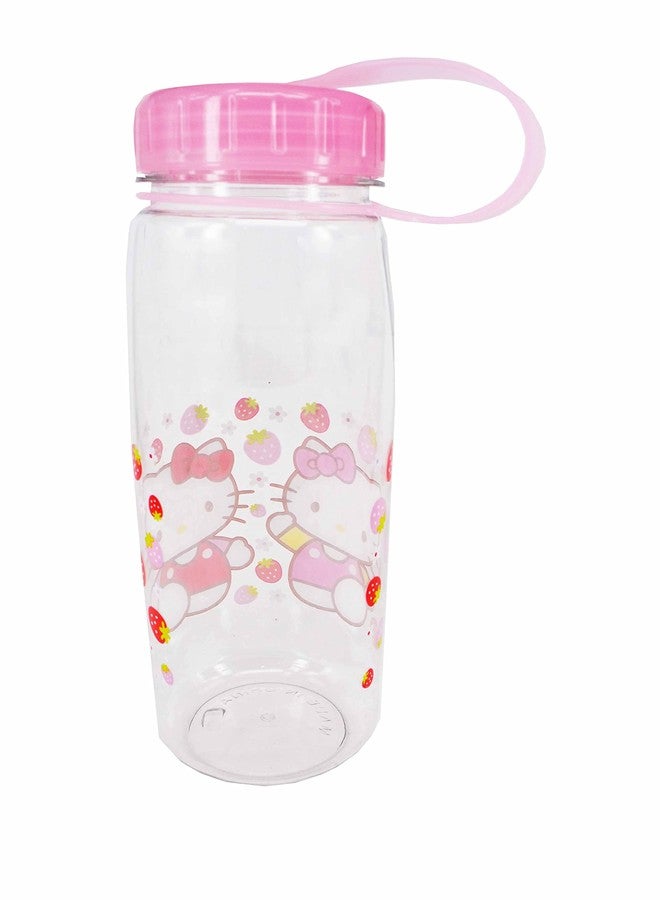 بريمسونس زجاجة مياه بريمسونز® البلاستيكية الفاخرة برسومات كرتونية مطبوعة للأطفال/الفتيات - وردي - (كبيرة) - Image 2