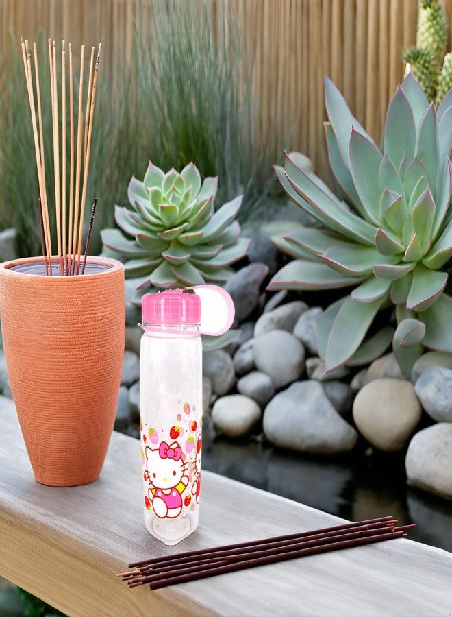 بريمسونس زجاجة مياه بريمسونز® البلاستيكية الفاخرة برسومات كرتونية مطبوعة للأطفال/الفتيات - وردي - (كبيرة) - Image 4