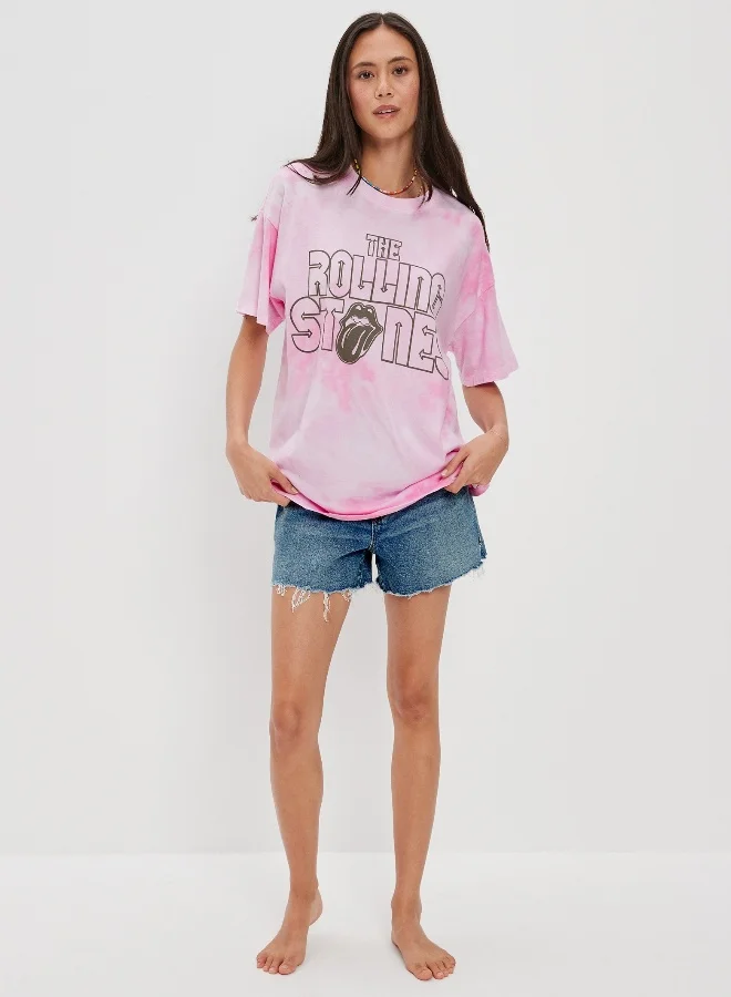 American Eagle AE Oversized Pink Floyd Graphic Tee