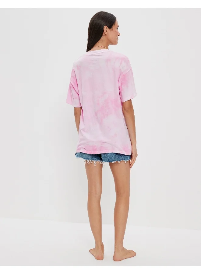 American Eagle AE Oversized Pink Floyd Graphic Tee