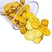 Liatunou 100 Pcs Plastic Gold Coins BulkPirate Gold Coins for Treasure Hunt GamesParty DecorationsPirate GamesParadeRewardsNovelty Party Favors - Image 4