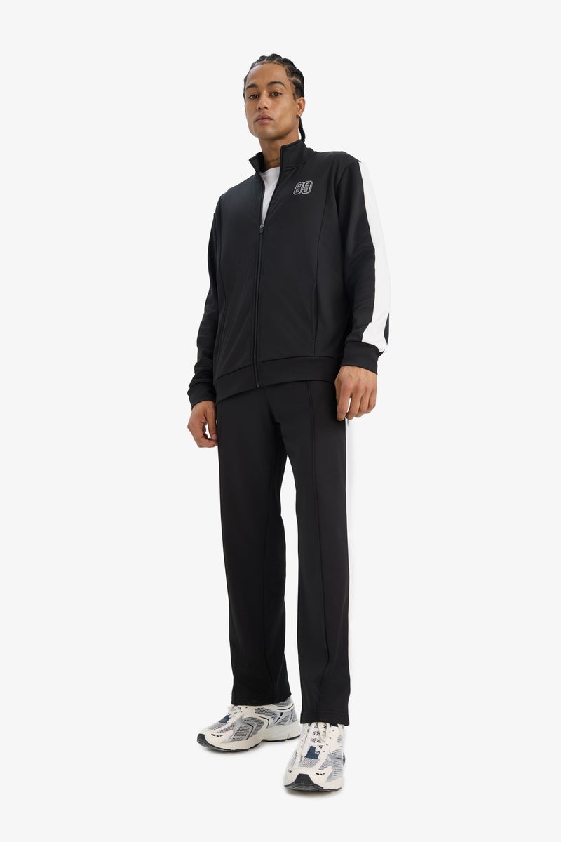 DeFacto Black Man DeFactoFit Standard Fit High Neck Pique Cardigan Casual - Image 2