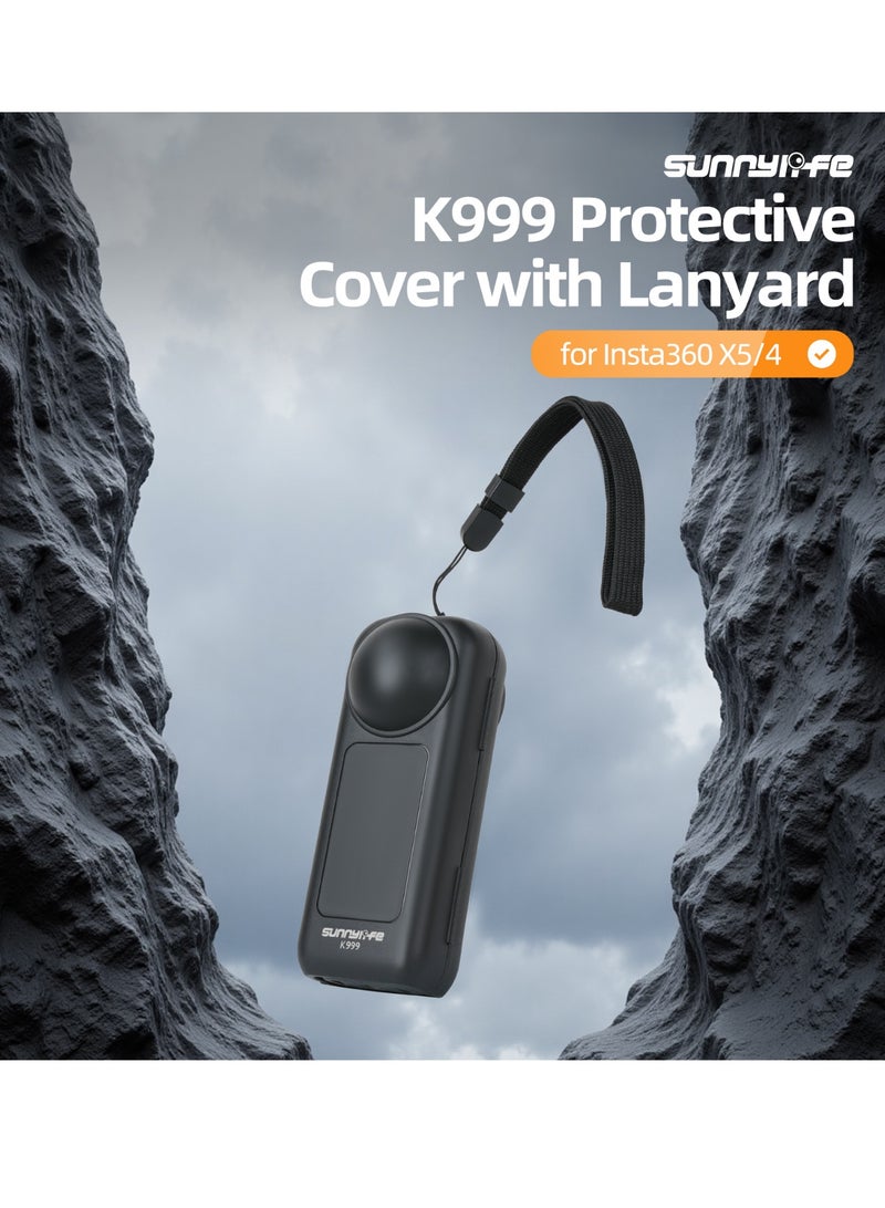 Sunnylife حقيبة حمل لـ Insta 360 X5، حقيبة واقية قابلة للحمل، غلاف صلب لحماية السفر مع حزام للمعصم - Image 1