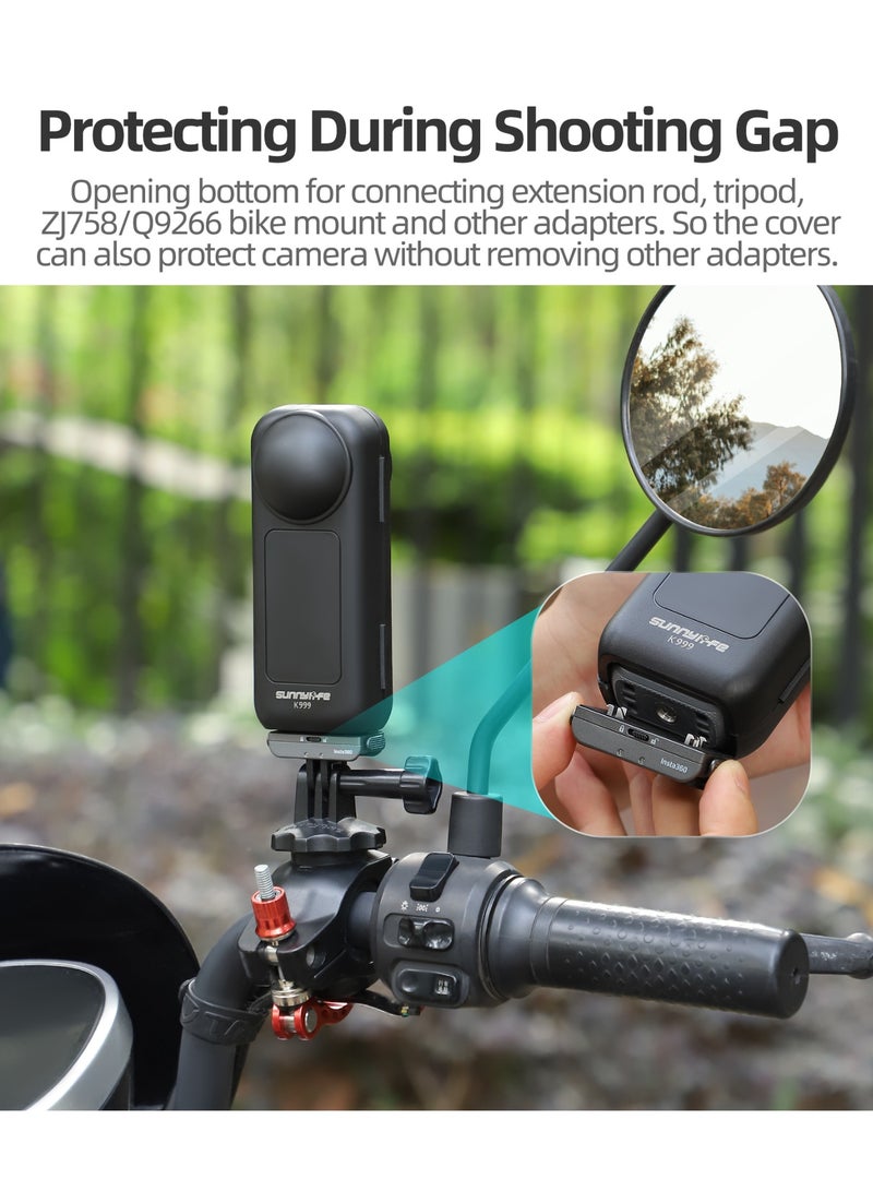 Sunnylife حقيبة حمل لـ Insta 360 X5، حقيبة واقية قابلة للحمل، غلاف صلب لحماية السفر مع حزام للمعصم - Image 5