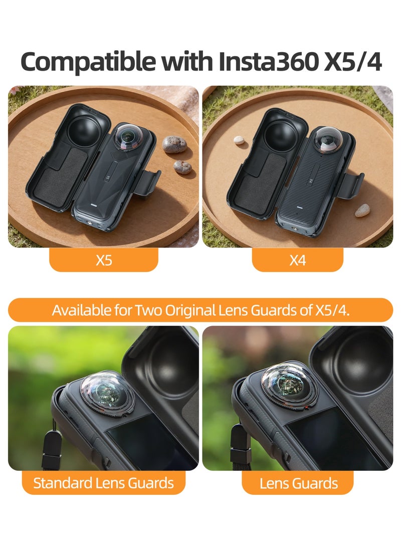 Sunnylife حقيبة حمل لـ Insta 360 X5، حقيبة واقية قابلة للحمل، غلاف صلب لحماية السفر مع حزام للمعصم - Image 2