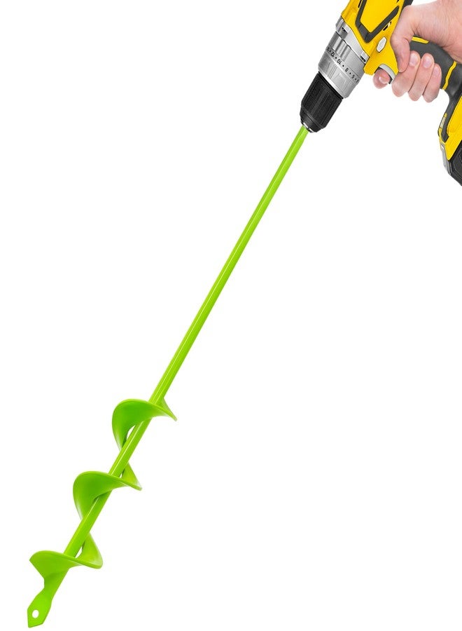 SORANGEUN Auger Drill Bit for Planting 1.6"x16.5" Garden Auger Spiral Drill Bit,Bulb Auger for Cordless Drill,Soil Auger for Post Hole Digger,Garden Auger for 3/8” Hex Driver Drill Solid Shaft - Image 1