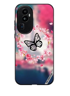 Protective Case Cover For Oppo Reno 10 Pro Plus Butterfly in Flower Ring Design Multicolour