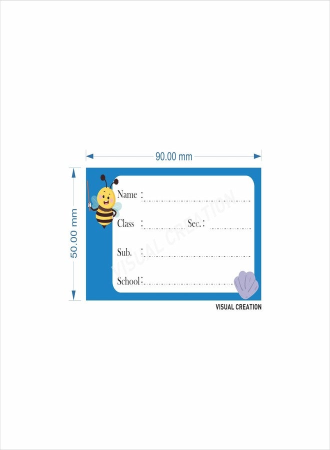 VISUALCREATION Visual Creation Note Books Stickers for Kids School Labels (Sticker Count 30) Cute Name Tags - Image 4