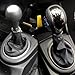 Cakievro Manual Leather Car Shift Gear Knob Lever Gaitor Boot Cover Frame for Honda Fit Jazz 2009 2010 2011 2012 2013 2014 2015 - Image 2