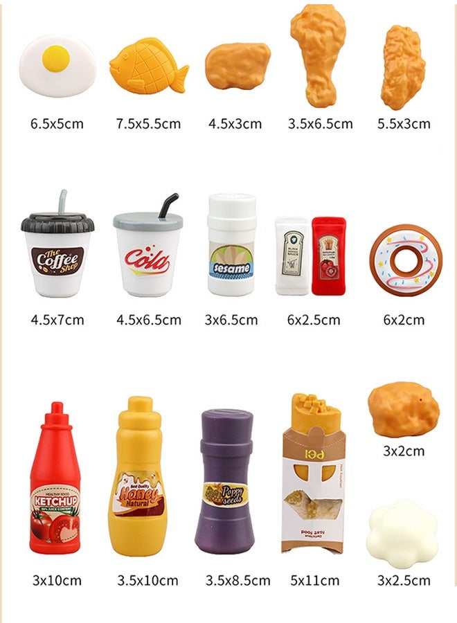 Pretend Play Food Sets for Kids Kitchen, Pizza Toy Food & Cutting Fake Food, Play Kitchen Toys Accessories, Pretend Food Toys for Toddlers Boys Girls Birthday Gift - Image 5