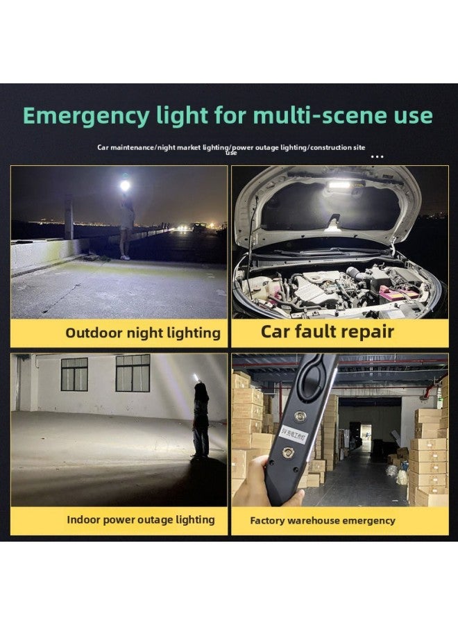 Hand-held Charging Repair Light Emergency Light Camping Light Night Market Stall Light Comes With Hook Magnet Adsorption Direct Sales-Power:High Brightness Led Work Light Dual Battery 2400 Mah  - Image 4