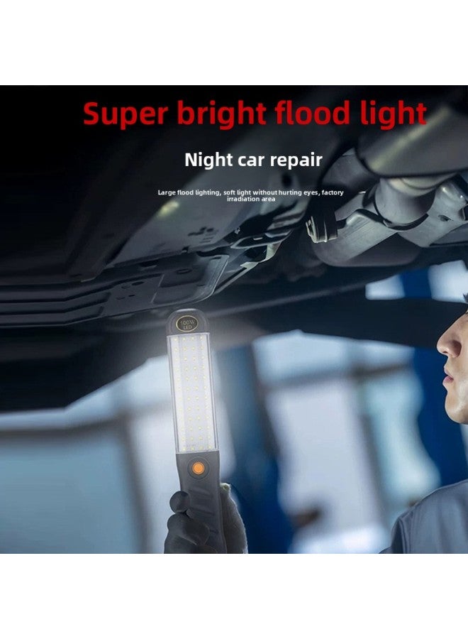 Hand-held Charging Repair Light Emergency Light Camping Light Night Market Stall Light Comes With Hook Magnet Adsorption Direct Sales-Power:High Brightness Led Work Light Dual Battery 2400 Mah  - Image 2