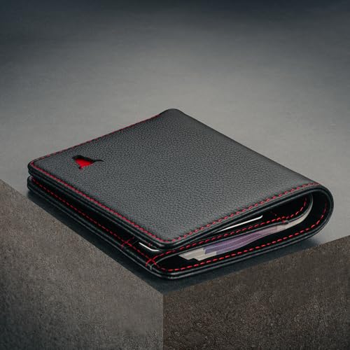 TORRO Top Grain Genuine Leather Wallet for Men | RFID Blocking | Ultra Slim Bifold USA Leather Wallet | Holds Up to 10 Credit Cards | Microfiber Lined | Gifts for Him (Black) - Image 4