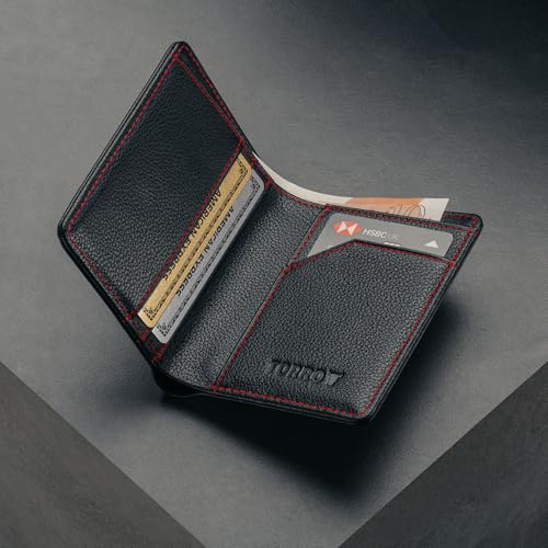 TORRO Top Grain Genuine Leather Wallet for Men | RFID Blocking | Ultra Slim Bifold USA Leather Wallet | Holds Up to 10 Credit Cards | Microfiber Lined | Gifts for Him (Black) - Image 2