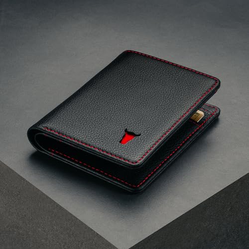 TORRO Top Grain Genuine Leather Wallet for Men | RFID Blocking | Ultra Slim Bifold USA Leather Wallet | Holds Up to 10 Credit Cards | Microfiber Lined | Gifts for Him (Black) - Image 5