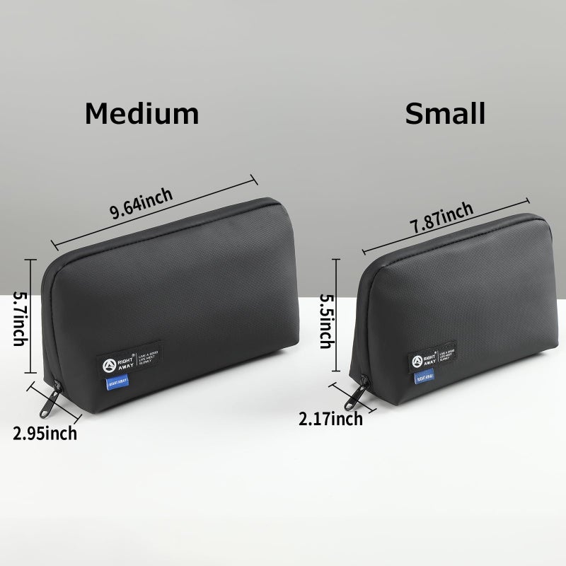 RIGHT AWAY Travel Tech Pouchï¼ŒWaterproof Cord Caseï¼ŒElectronics Organizer Travel Caseï¼ŒCable Organizer Storage Bag For Phone, Charger, Accessories(BLACK) - Image 5