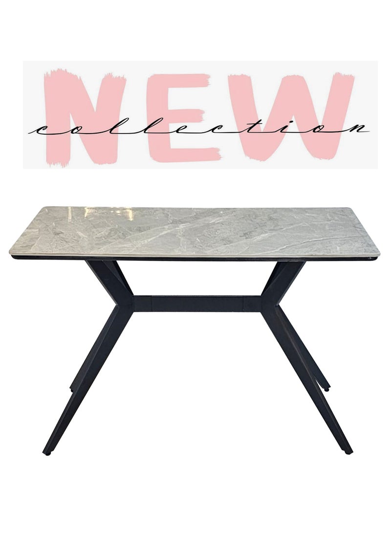 Modern Dining Table Ceramic Top 120*70*75 CM - Image 1