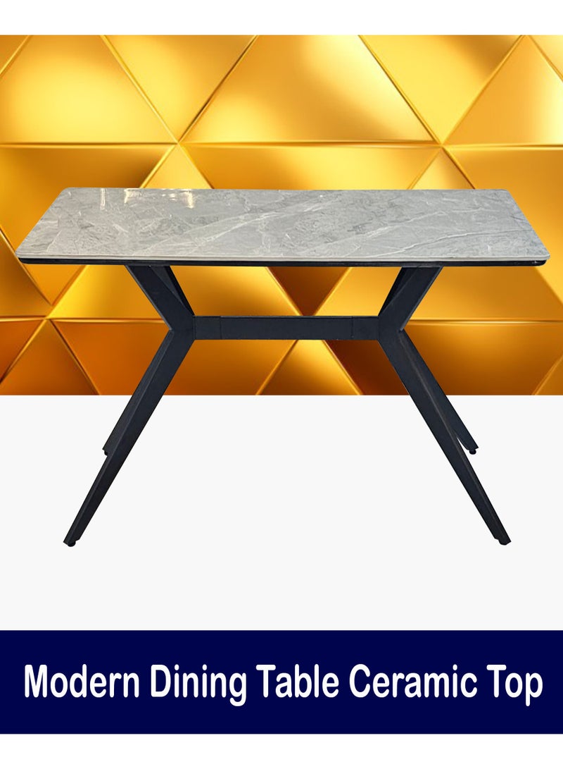Modern Dining Table Ceramic Top 120*70*75 CM - Image 2