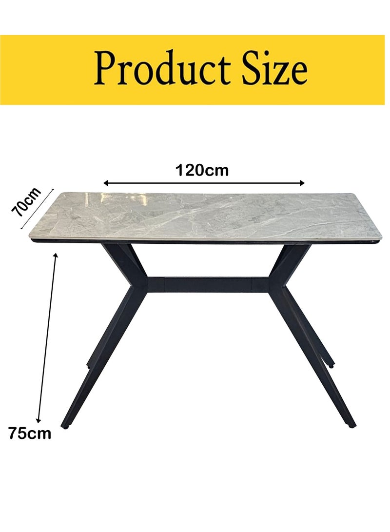 Modern Dining Table Ceramic Top 120*70*75 CM - Image 4