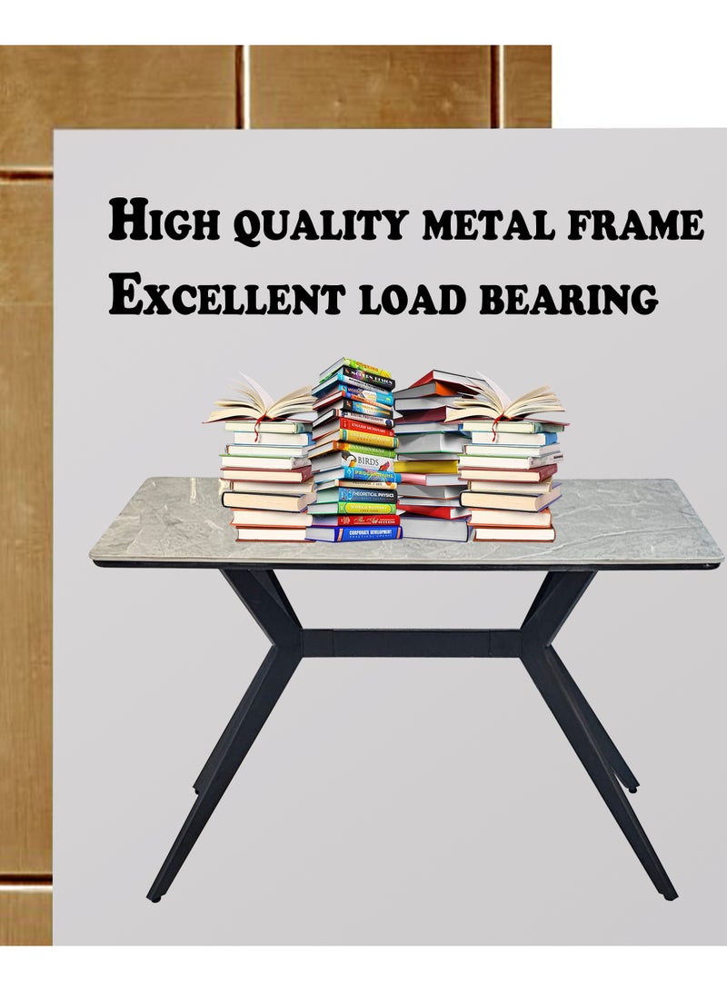 Modern Dining Table Ceramic Top 120*70*75 CM - Image 5