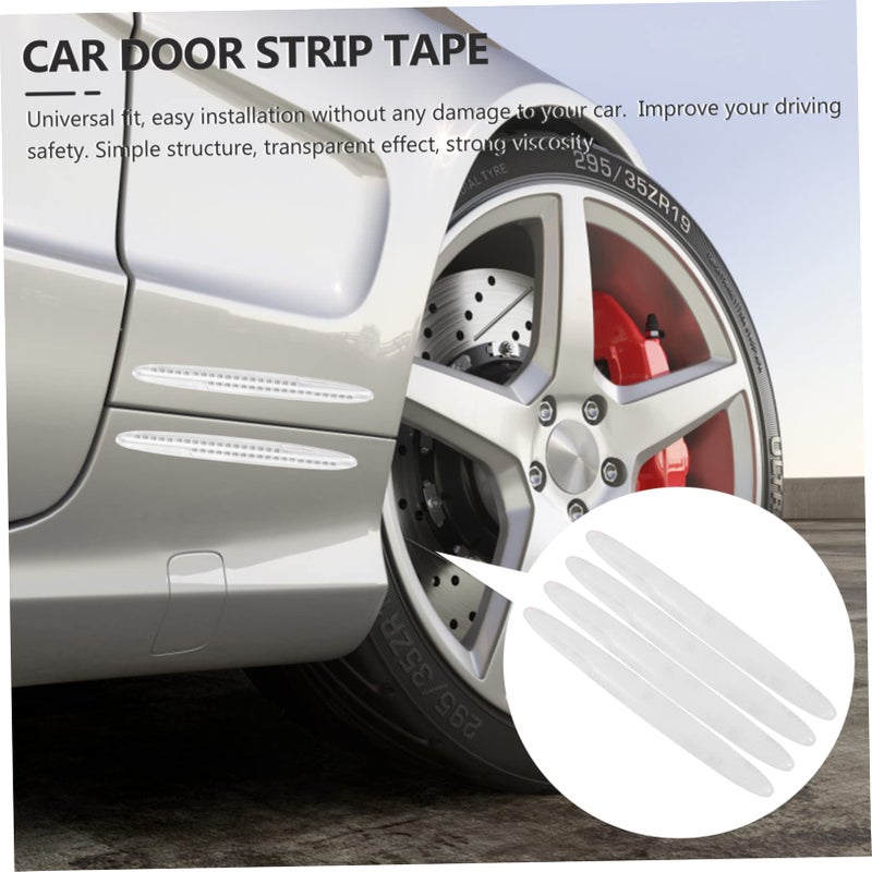 4Pcs Car Door Edge Guards Scratch Resistant Bumper Protection Strips Black - Image 5