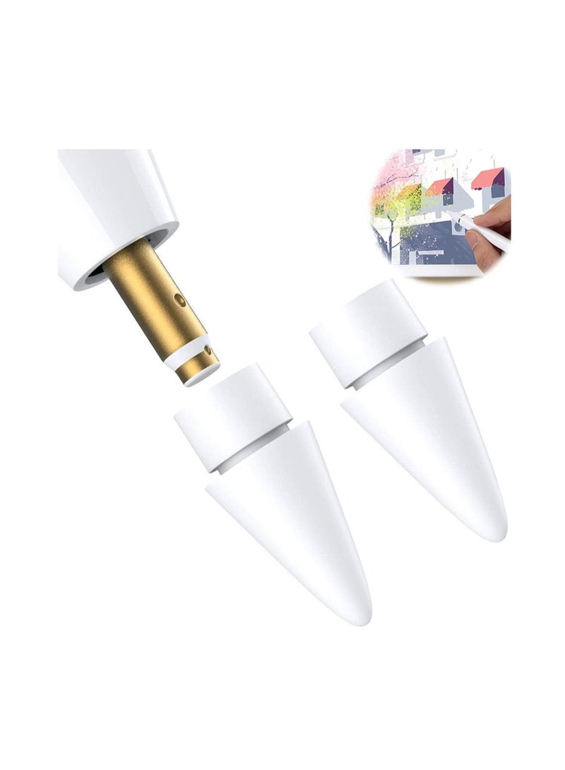 Stylus Tips Compatible for Apple iPad Pro pencil iPencil Nibs Replacement Pen 1st Gen 2nd Generation High Sensitivity and Support Pressure-Sensitive Operation 2 Pack - Image 1