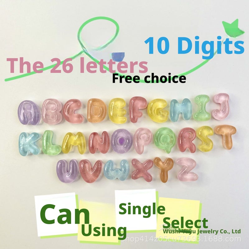 DIY Macaron Color Letter & Number Beads for Jewelry Making - Image 4