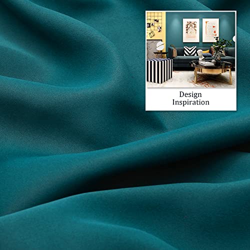 DUALIFE Dark Teal Curtains 84 Inch Length 2 Panels Set Grommet Curtain Drapes Insulated Thermal Room Darkening Blackout Curtains for Bedroom Boy Kids Room 42 x 84 Inches Long - Image 4