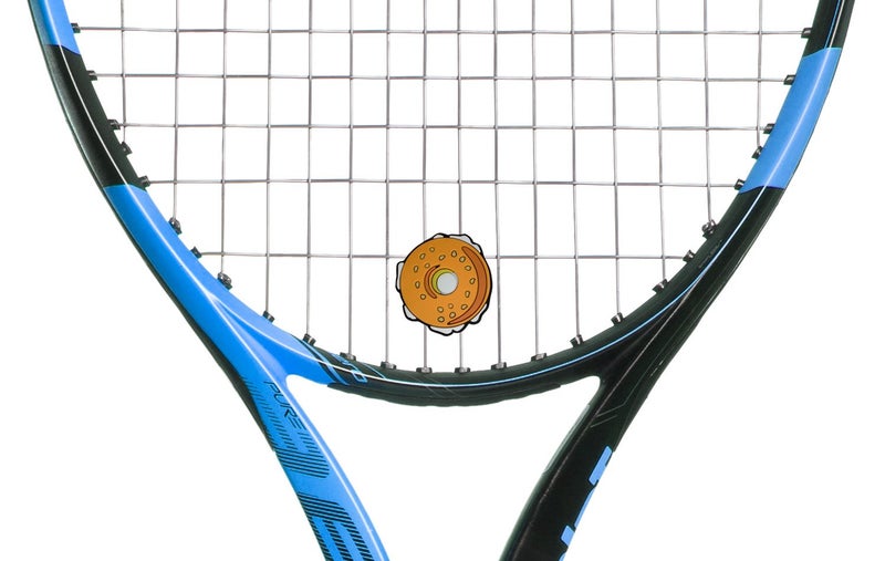 Racket Expressions Oversized Bagel Food Tennis Racket Dampener Shock Absorber, Cute Tennis Dampeners for Rackets - Tennis Vibration Dampeners - Fits All Racquets, Easy to Install - 2 Pack - Image 2