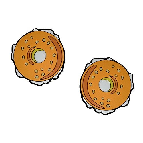 Racket Expressions Oversized Bagel Food Tennis Racket Dampener Shock Absorber, Cute Tennis Dampeners for Rackets - Tennis Vibration Dampeners - Fits All Racquets, Easy to Install - 2 Pack - Image 1