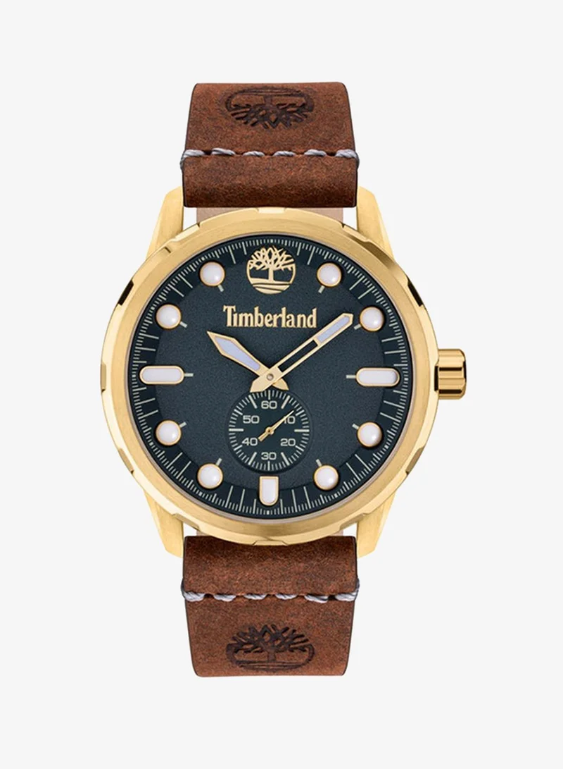 تمبرلاند Adirondack 46mm Men's Analog Watch with Brown Leather Strap