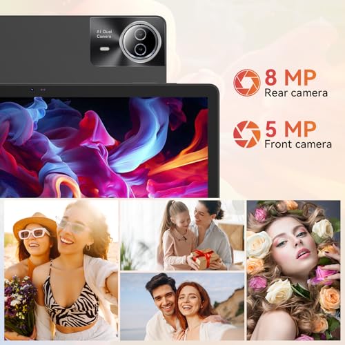 Urao Tablet｜14 inch Android 16 Tablet｜30GB RAM 256GB ROM ｜1920 * 1200 IPS FHD｜10000mAh 30W Fast Charging｜Octa-core Processor｜Wi-Fi 6, BT 5.4｜Dual Camera with Gemini AI｜Keyboard｜Stylus｜Case｜Headphone - Image 5