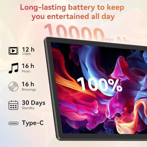 Urao Tablet｜14 inch Android 16 Tablet｜30GB RAM 256GB ROM ｜1920 * 1200 IPS FHD｜10000mAh 30W Fast Charging｜Octa-core Processor｜Wi-Fi 6, BT 5.4｜Dual Camera with Gemini AI｜Keyboard｜Stylus｜Case｜Headphone - Image 4