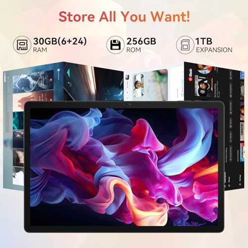 Urao Tablet｜14 inch Android 16 Tablet｜30GB RAM 256GB ROM ｜1920 * 1200 IPS FHD｜10000mAh 30W Fast Charging｜Octa-core Processor｜Wi-Fi 6, BT 5.4｜Dual Camera with Gemini AI｜Keyboard｜Stylus｜Case｜Headphone - Image 3