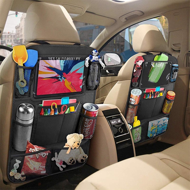 JNNJ Pack of 2 Car Backrest Protectors - Waterproof Oxford Cloth Organiser for Children's Toy Storage - Image 3