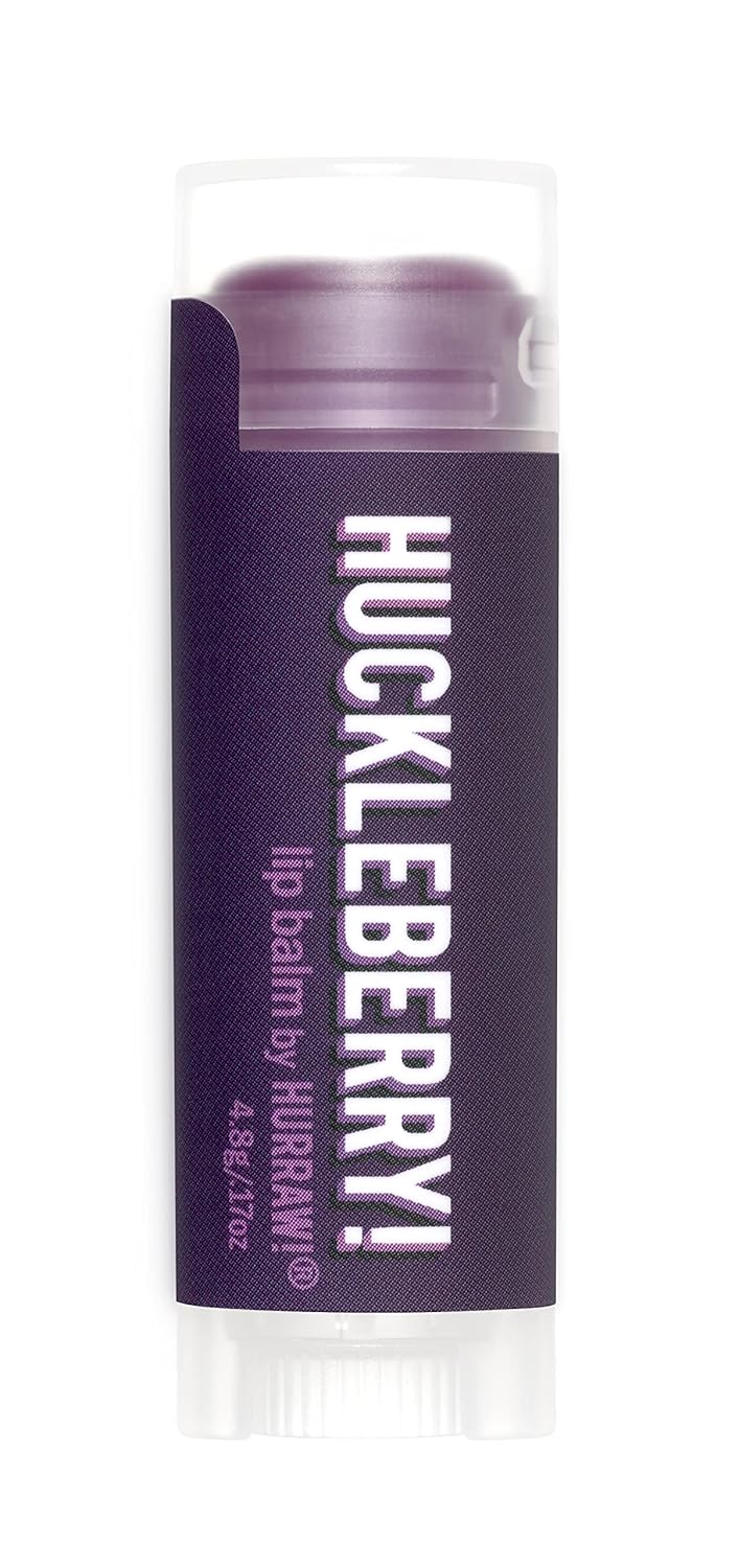 Hurraw Huckleberry Lip Balm Organic Certified Vegan Cruelty and Gluten Free NonGMO 100 Natural Ingredients Bee Shea Soy and Palm Free Made in USA