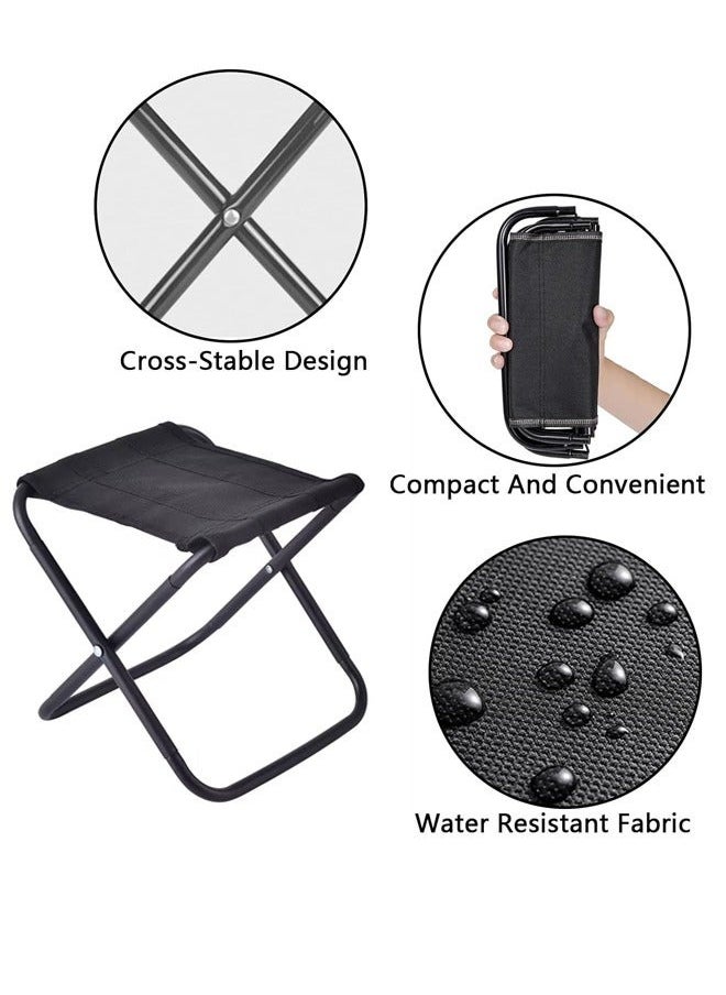 Generic - Folding Camping Stool Portable Folding Camp Chair with Carry Bag Outdoor Lightweight Small Chair for Camping Fishing Picnic Travel and Hiking (Black) - Image 1