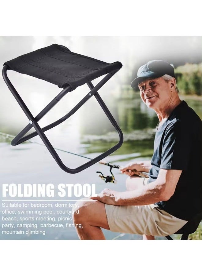 Generic - Folding Camping Stool Portable Folding Camp Chair with Carry Bag Outdoor Lightweight Small Chair for Camping Fishing Picnic Travel and Hiking (Black) - Image 1