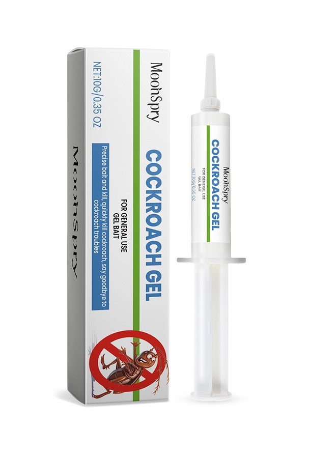 MOONSPRY Cockroach Gel, Cockroach Bait, Natural Repellent for Cockroaches, Strong Cockroach Eliminator, Kitchen Household Cockroach Trap, for Indoor and Outdoor Use, Ready To Use Bait, 10g - Image 1